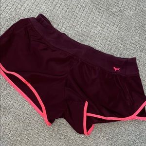 Pink running shorts